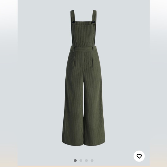 Cider Pants & Jumpsuits Nwt Cider Dark Green Corduroy Overalls